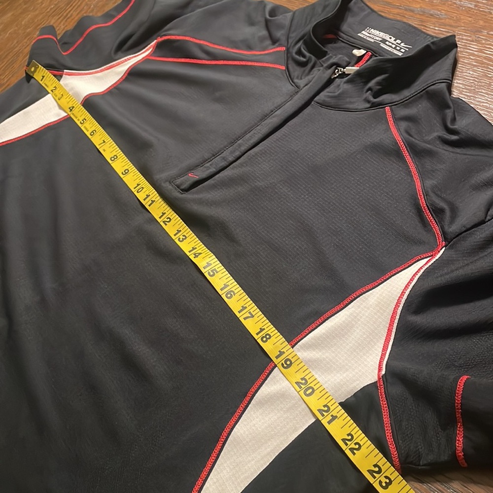 NIKE Women's Athletic Dri Fit Shirt | Black & Pink & White 1/4 Zip | Size XLarge - Picture 5 of 7